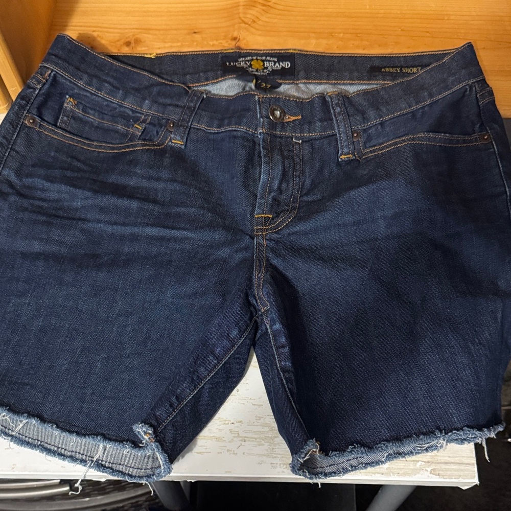 Lucky Brand Dark Blue Jean Abbey Shorts Women’s Size 4